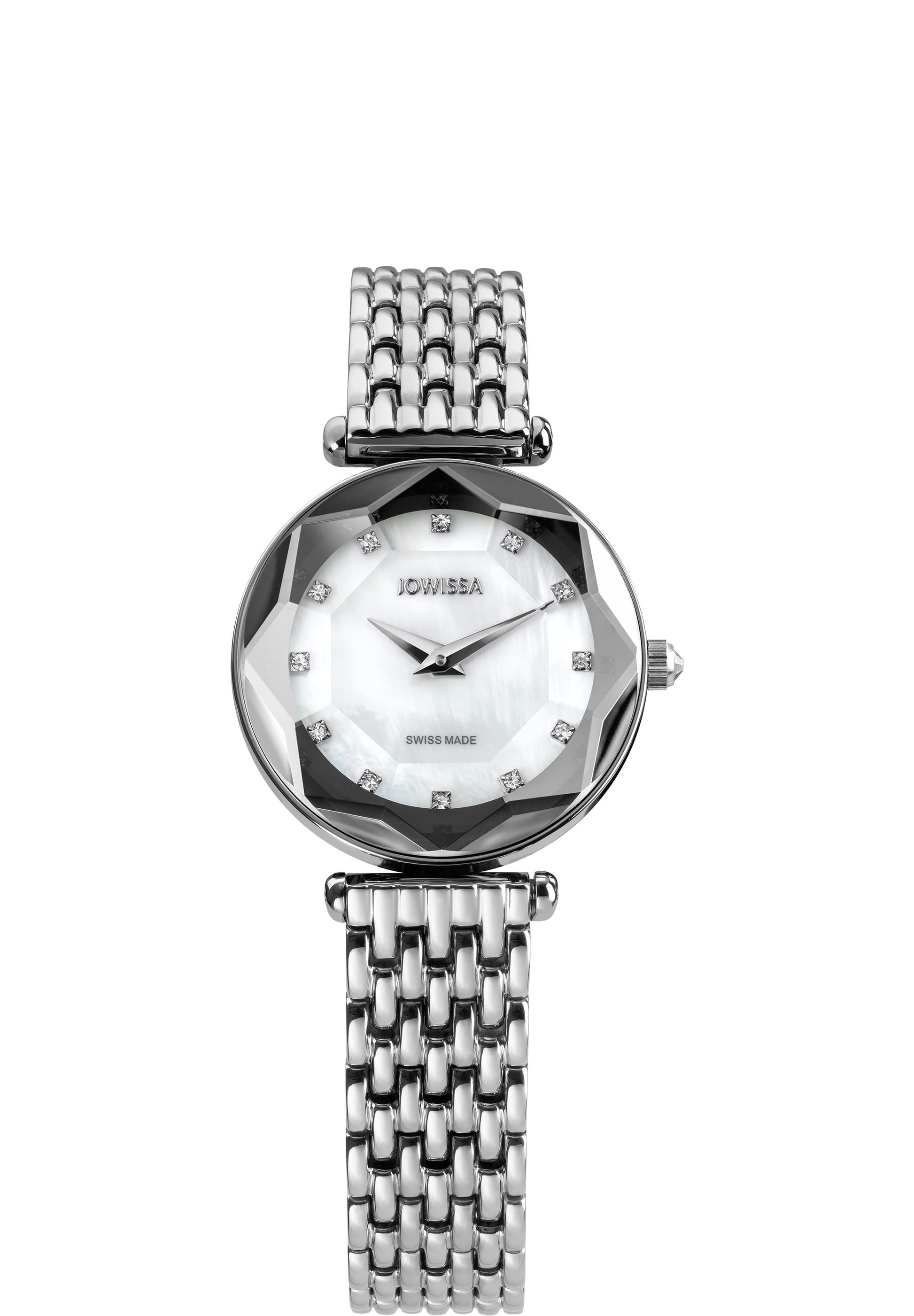 Swiss silver watch for ladies - all swiss made for women with silver strap and silver dial 