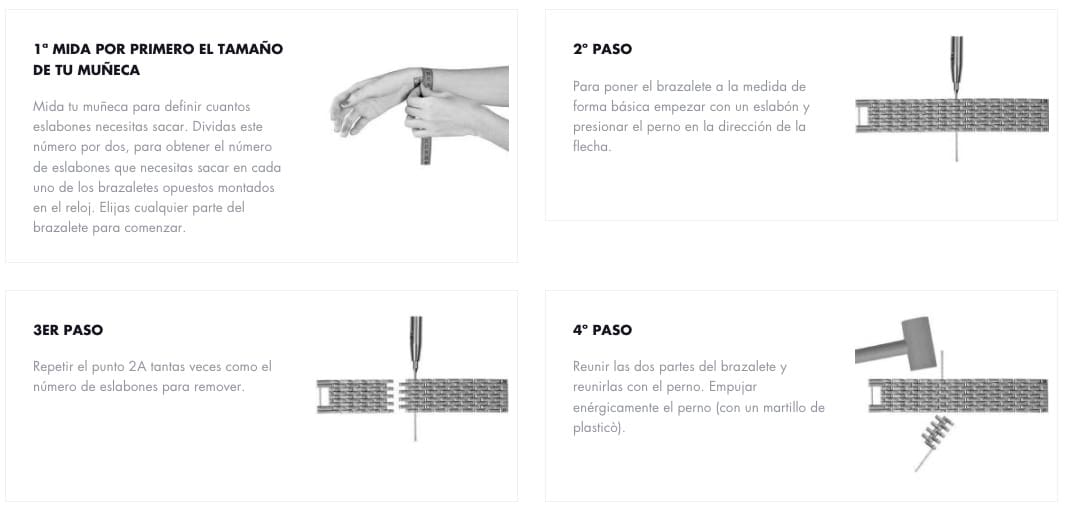 Poner a la medida brazalete Milanais 2 del reloj