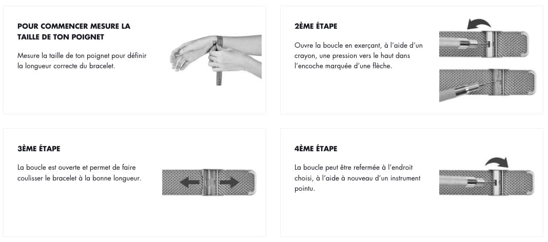 Raccourcir un bracelet en mailles