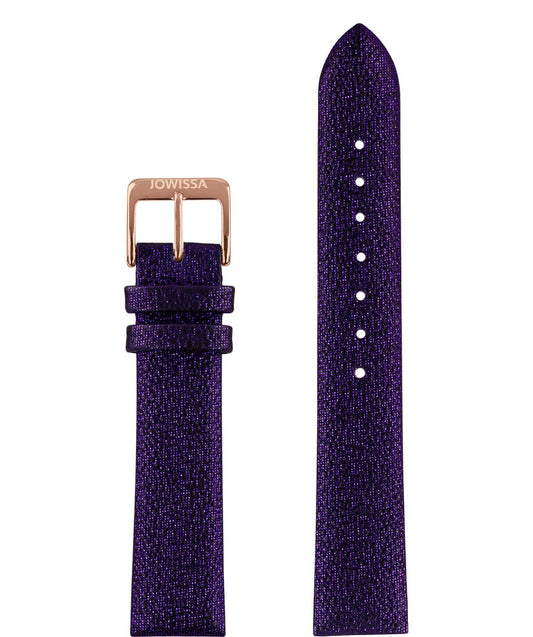 Front View of 18mm Purple / rose Stingray Watch Strap E3.1114 by Jowissa