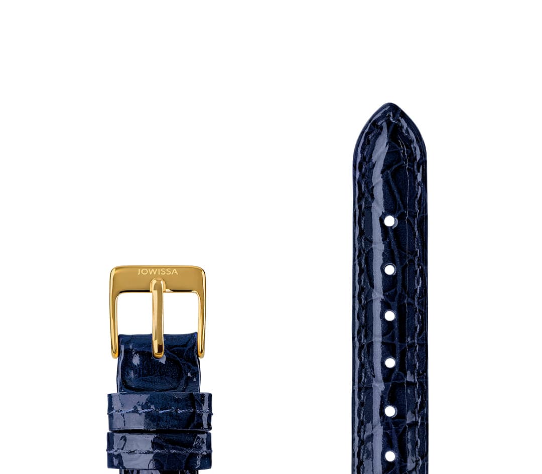 Leather Watch Strap Glossy Croco E3.1451.M