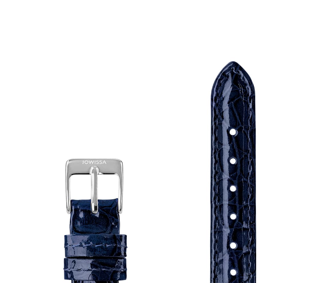 Leather Watch Strap Glossy Croco E3.1453.M