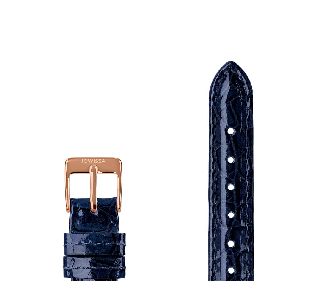 Leather Watch Strap Glossy Croco E3.1452.M