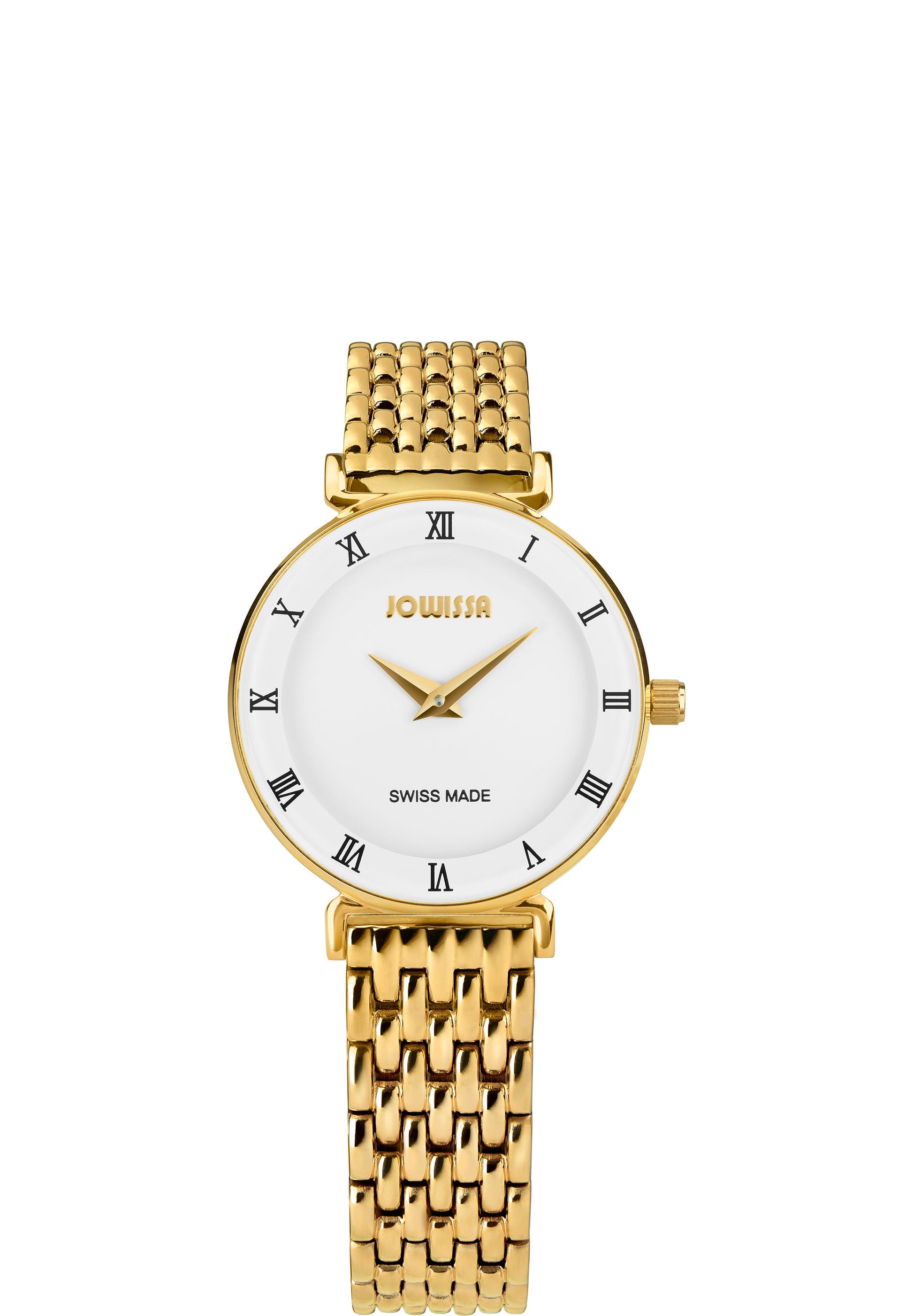 J2.029.S swiss ladies watch - gold watch with gold strap and white dial - all swiss made watch for women