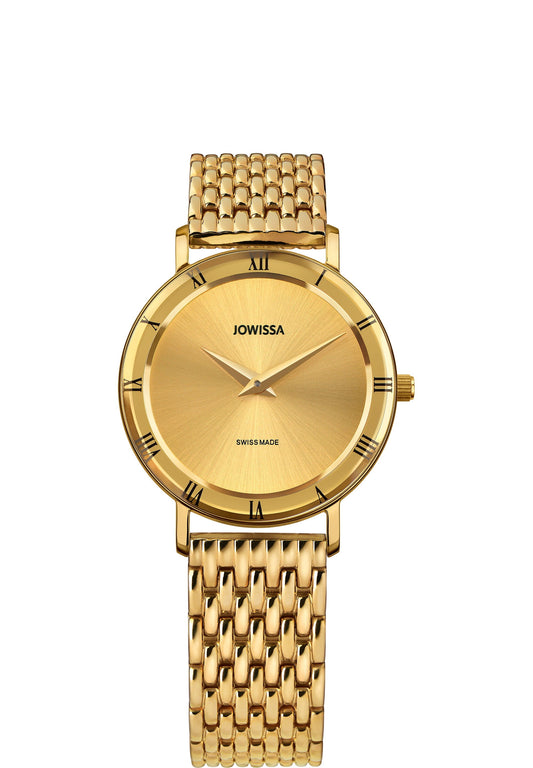 Roma swiss watch made for ladies - gold watch with gold strap for women - all swiss made 