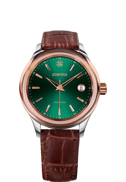 J4.570.M. Green Womens Watch Women's Swiss made Watches Swiss Ladies Watches Brown Leather strip