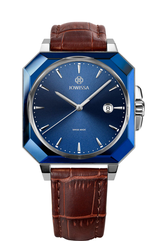 J4.573.L Front View of a Octa 3 Swiss Mens Watch  by Jowissa Blue Brown