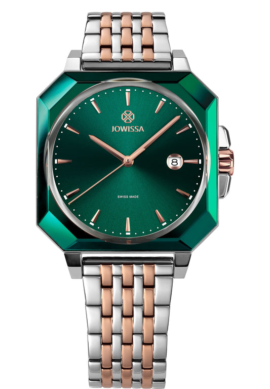 J4.578.L Front View of a Octa 3 Swiss Mens Watch  by Jowissa Green Bicolor