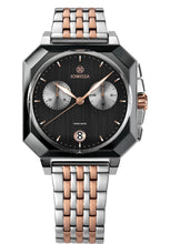 Load image into Gallery viewer, J7.146.L Front View of a Octa 6 Swiss Watch Chronograph by Jowissa Black Bicolor
