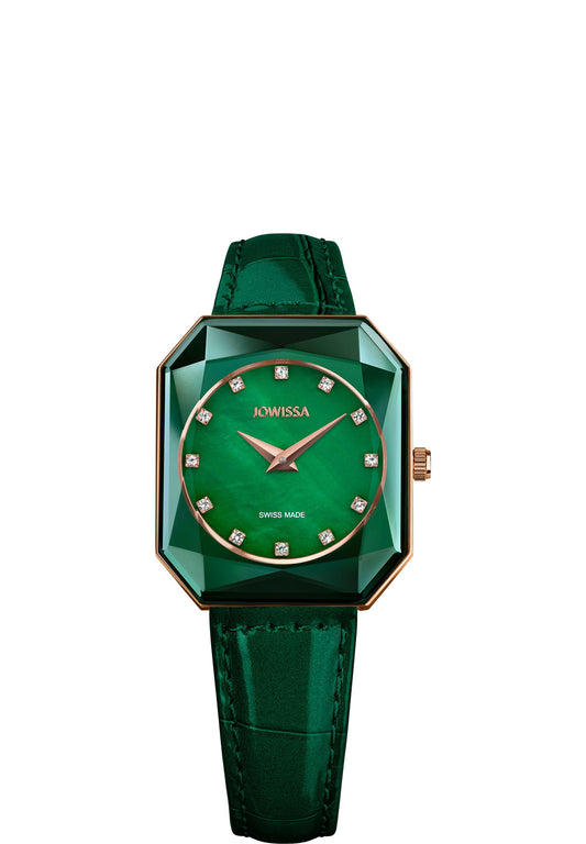 J8.099.M Green Womens Watch Women's Swiss made Watches Swiss Ladies Watches Leather Strip