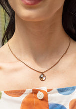 Load image into Gallery viewer, Rose Gold Necklace with rose gold stone. Stainless Steel Jewelry made by Jowissa.
