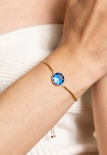 Load image into Gallery viewer, Gold Bracelet with blue stone. Stainless Steel Jewelry made by Jowissa
