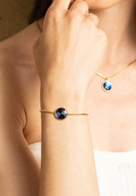 Load image into Gallery viewer, Blue Stone Bracelet and Blue Stone Necklace. Stainless Steel Jewelry made by Jowissa.
