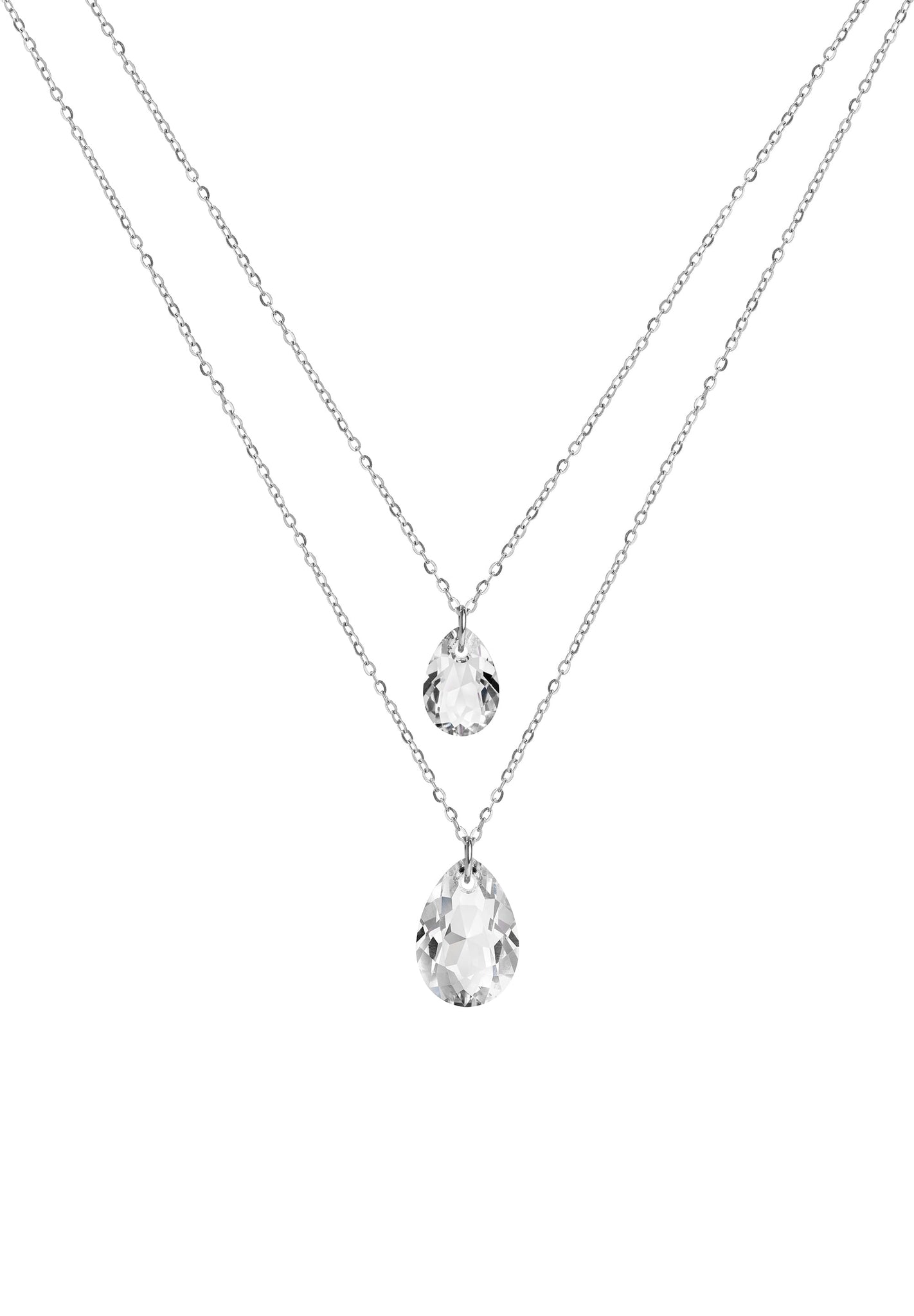 Facet Pear Collier avec pendentif JS.0045