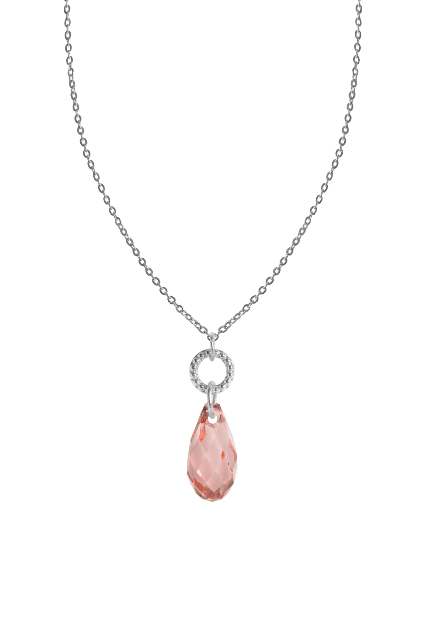 Facet Briolette Pendant Necklace JS.0194