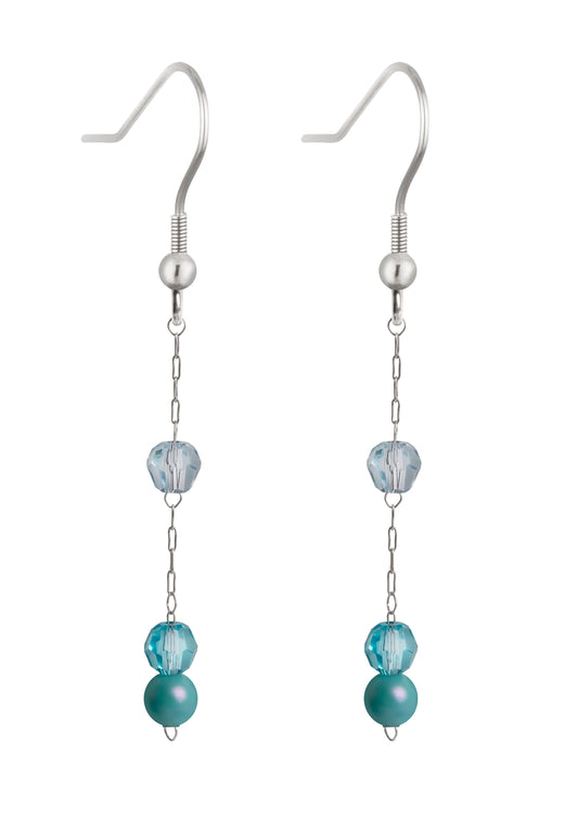 Front Image of Sphera | Womens | Earrings | silver | light-blue | Fashion Jewelry | JS.0202 | Jowissa | Austrian Crystal