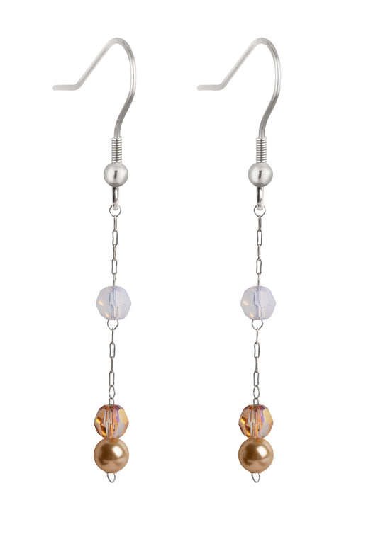 Front Image of Sphera | Womens | Earrings | silver | bronze | Fashion Jewelry | JS.0203 | Jowissa | Austrian Crystal