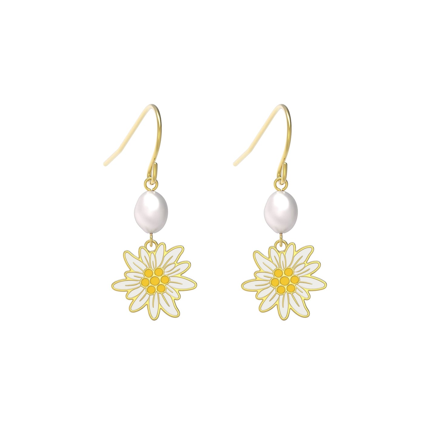 Front Image of Edelweiss | Womens | Earrings | gold | Fashion Jewelry | JS.0204.A | Jowissa | 