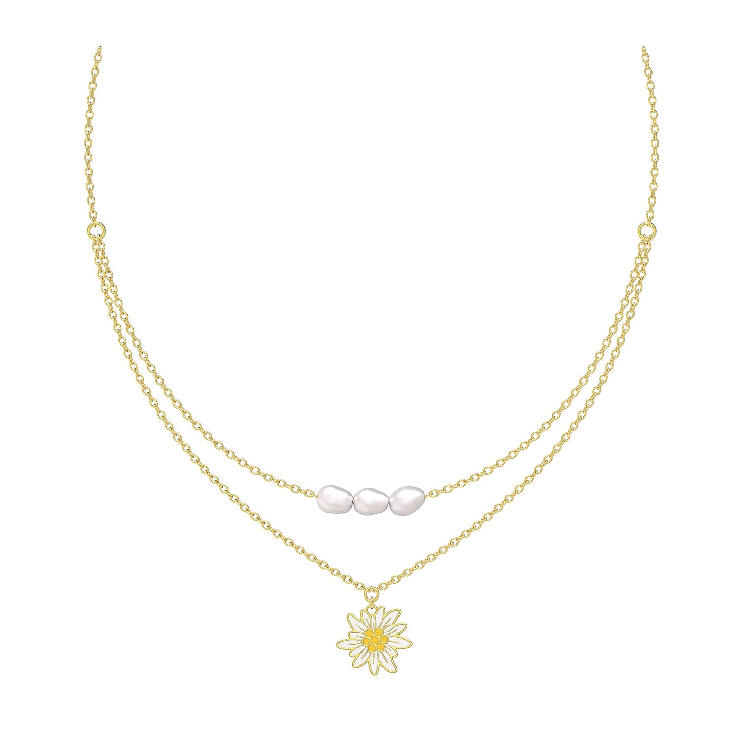 Front Image of Edelweiss | Womens | Necklace | gold | Fashion Jewelry | JS.0204.C | Jowissa | 