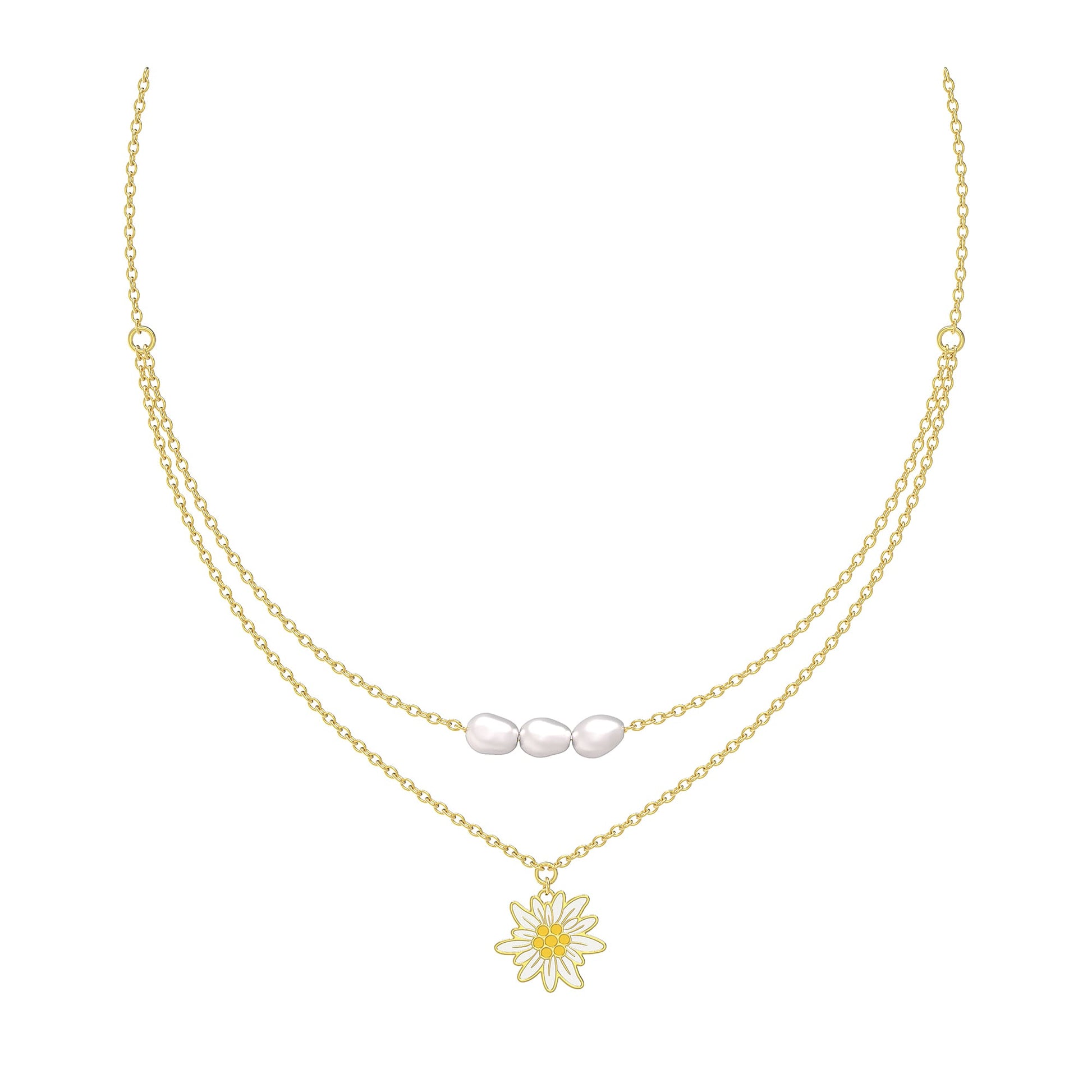 Front Image of Edelweiss | Womens | Necklace | gold | Fashion Jewelry | JS.0204.C | Jowissa | 