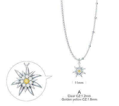 Edelweiss Pendant Necklace JS.0207.A