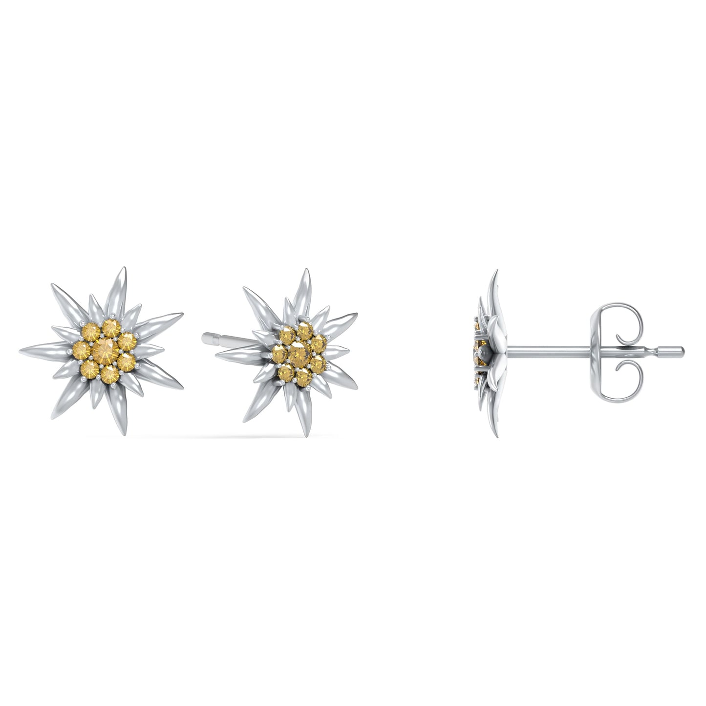 Front Image of Edelweiss | Womens | Earrings | Stainless Steel | silver Stone | Fashion Jewelry | JS.0208.B | Jowissa | Cubic Zirconia