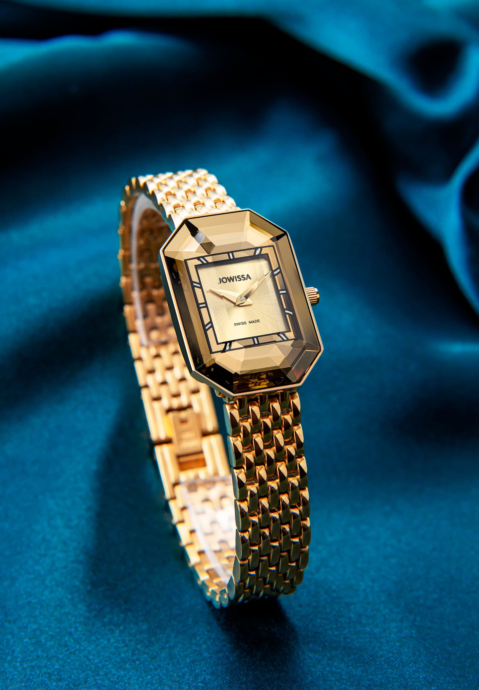 Gold swiss watch for women - with gold strap and gold dial - all swiss made watch for ladies